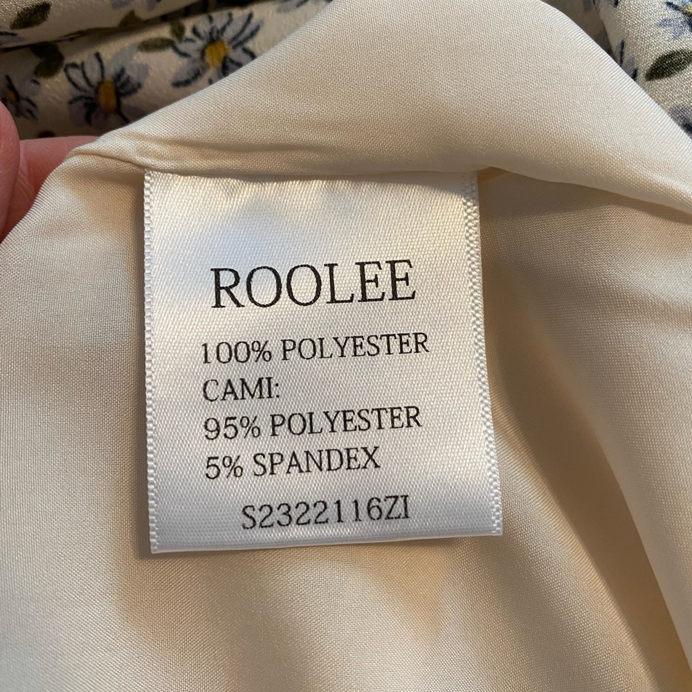 ROOLEE Floral Midi Dress - Cream and Blue - Picture 6 of 6